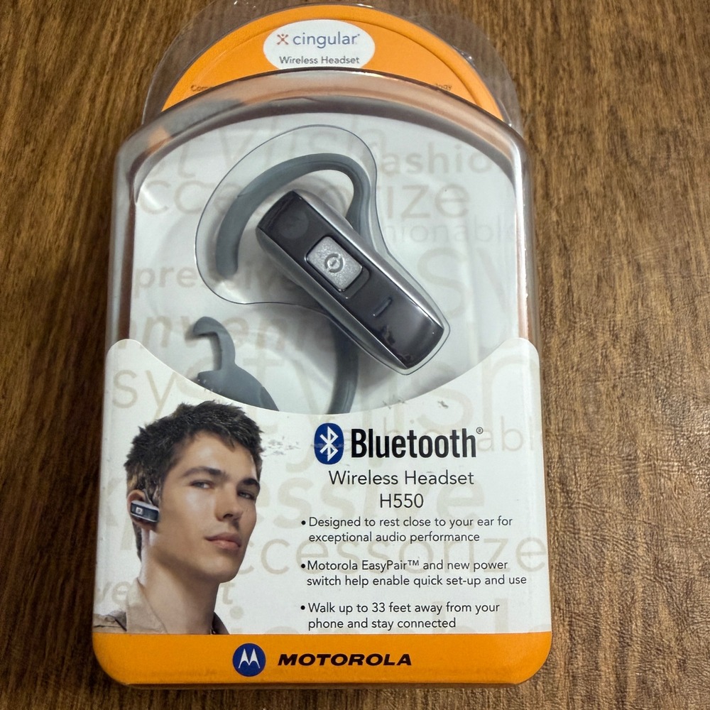 Motorola Wireless Headset Unisex OS Cannon Grey H550 Bluetooth Cingular NIB